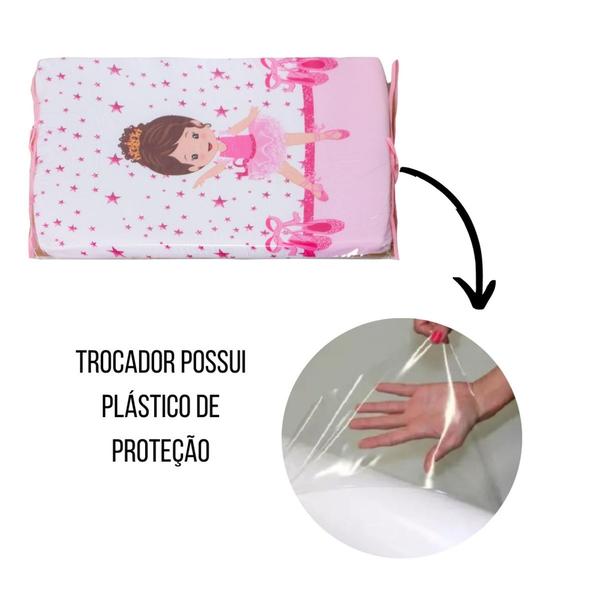 Trocador Estampado Sublimado c/ Capa Bebê Menina Menino Troca Fraldas - Maria's Baby Imagem de Trocador Estampado Sublimado c/ Capa Bebê Menina Menino Troca Fraldas