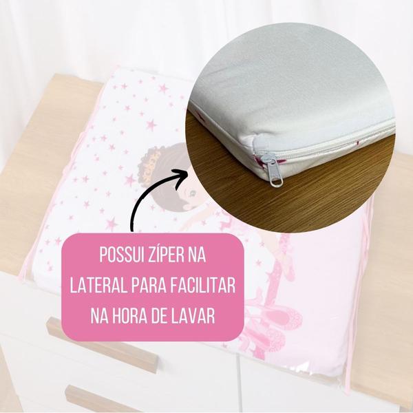 Trocador Estampado Sublimado c/ Capa Bebê Menina Menino Troca Fraldas - Maria's Baby Imagem de Trocador Estampado Sublimado c/ Capa Bebê Menina Menino Troca Fraldas