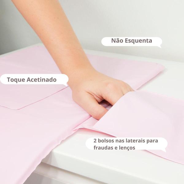 Imagem de Trocador Portátil Bebê Impermeável Acolchoado Bolsos Lateral