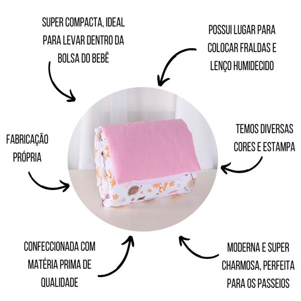 Trocador Portátil Imperméavel Para Bebê Menina Menino 01 Peça Trocador Fraldas - Maria's Baby Imagem de Trocador Portátil Imperméavel Para Bebê Menina Menino 01 Peça Trocador Fraldas