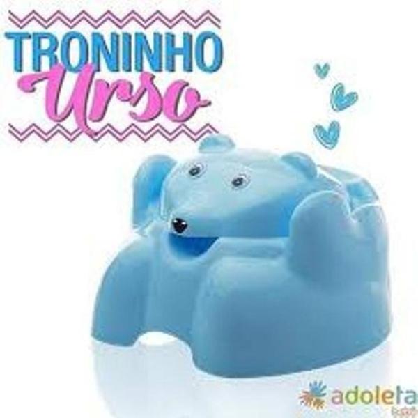 Imagem de Troninho Adoleta Urso / Ursa Com Tampa / Azul  - Cajovil