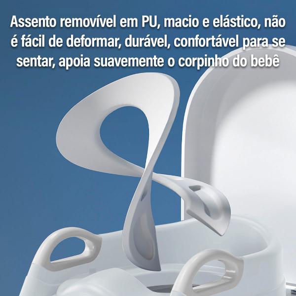 Imagem de Troninho Com Escada Infantil Assento Redutor Vaso Sanitário Criança Elevação Bebe Banheiro Casa Pratico Aprendizado Desfralde