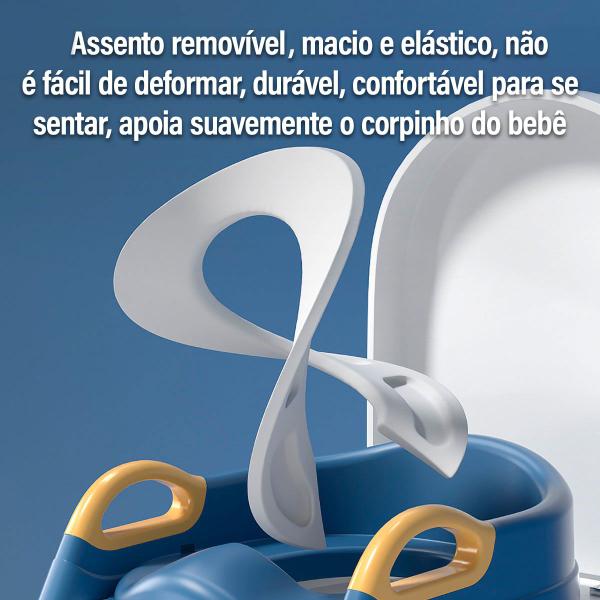 Imagem de Troninho Com Escada Infantil Assento Redutor Vaso Sanitário Criança Elevação Bebe Banheiro Casa Pratico Aprendizado Desfralde