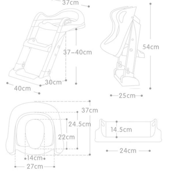 Imagem de Troninho Com Escada Infantil Assento Redutor Vaso Sanitário Criança Elevação Bebe Banheiro Casa Pratico Aprendizado