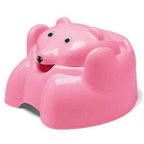 Imagem de Troninho Grande para Bebê Urso Com Tampa Pinico Rosa