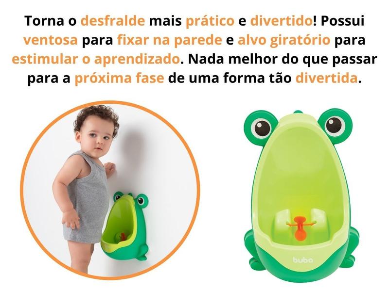 Imagem de Troninho Infantil Mictório Com Ventosa Penico Sapinho Verde Buba Menino