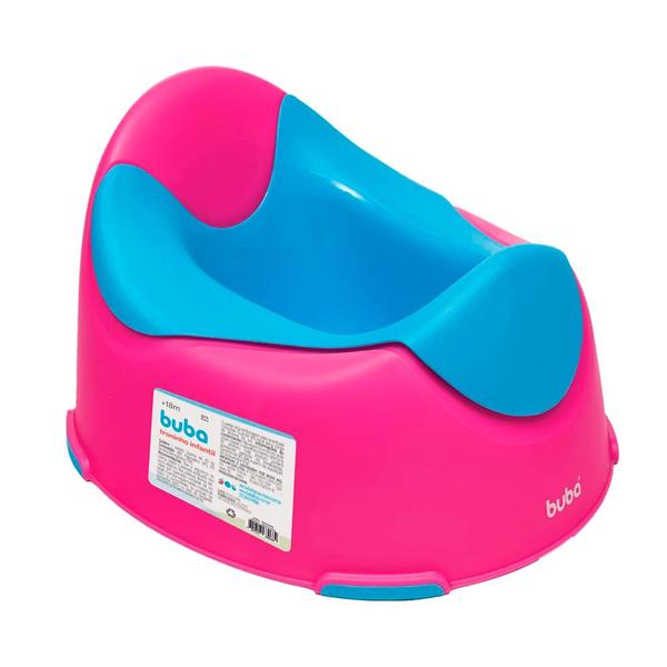 Imagem de Troninho Penico Infantil Rosa e Azul Suporta 40Kgs Base Antiderrapante Leve e Compacto Buba