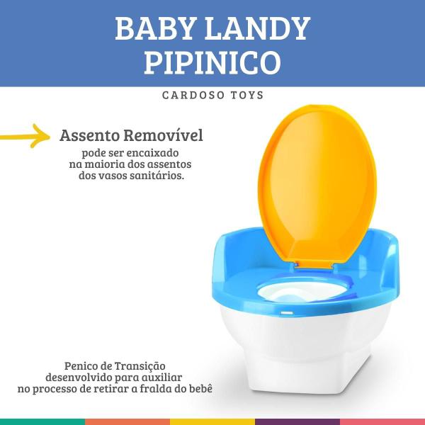 Imagem de Troninho Pipinico Azul Baby Land Penico Infantil Cardoso Toys