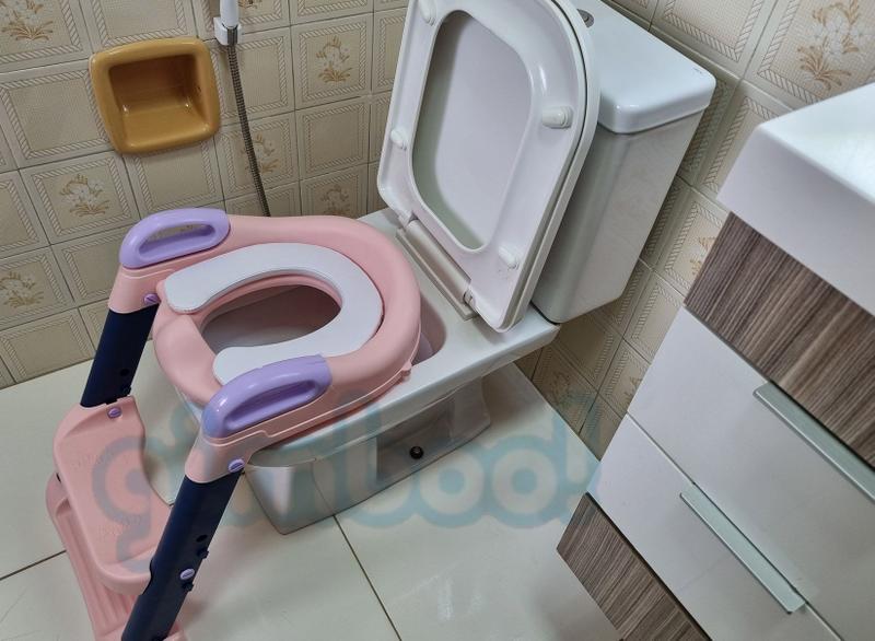 Imagem de Troninho Redutor Assento Vaso Sanitário Infantil Com Escada