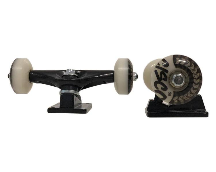 Imagem de Truck Para Skate  Profissional 129Mm + Jogo De Rodas 53Mm