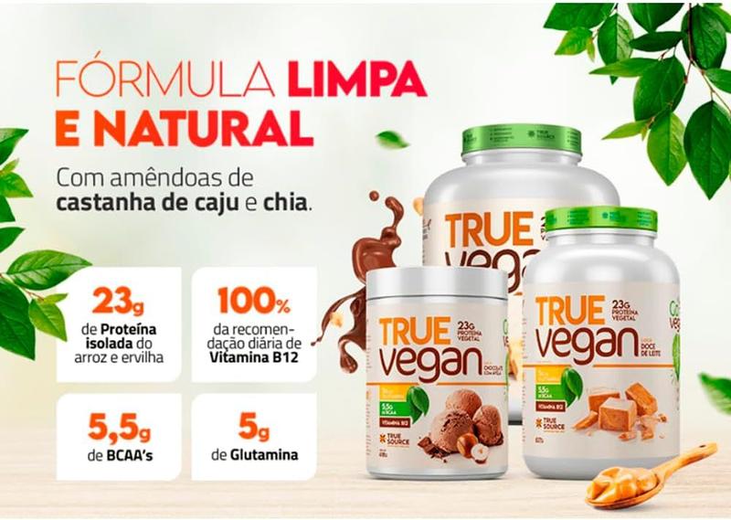 Imagem de True Vegan Whey Protein Vegano 1810g Chocolate com Avelã - True Source