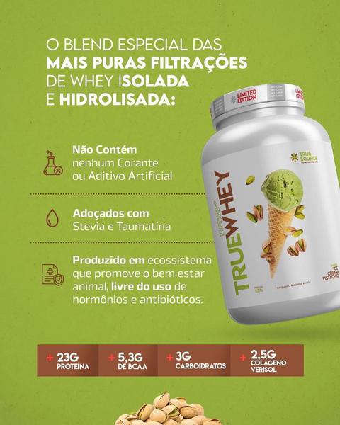 Imagem de True Whey (837g) - Hidrolisado e Isolado - Sorvete de Pistache