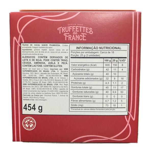 Imagem de Trufas de Cacau sabor Framboesa 454gr