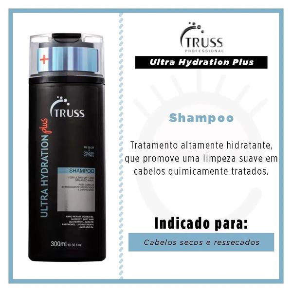 Imagem de Truss Ultra Hydration Plus 2 Shampoos 300ml + 1 Condicionador 300ml