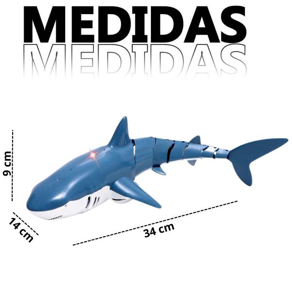 Imagem de Tubarão Shark Controle Remoto Nada de verdade Recarregável