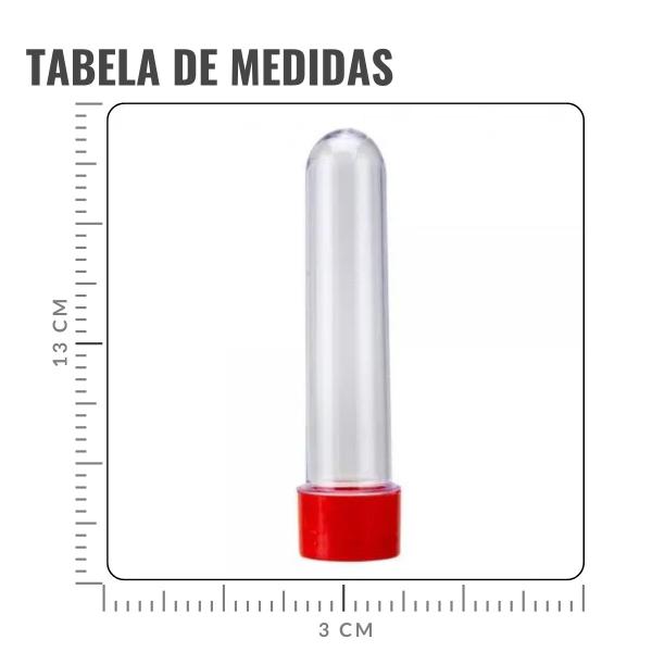 Imagem de Tubete para Lembrancinha Vermelho 13cm - 10 Unidades