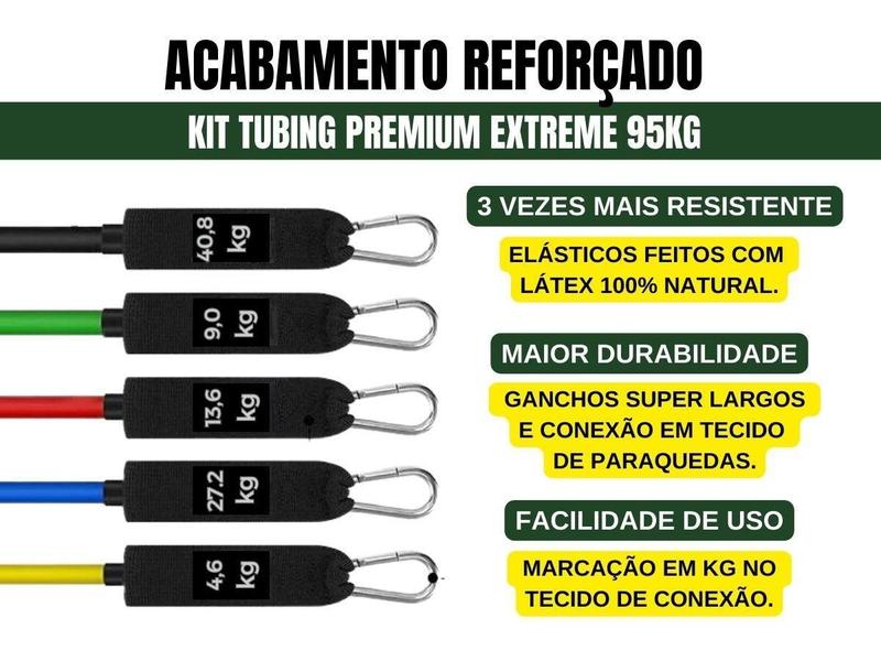 Imagem de Tubing Premium Extreme Carga Máxima Elástico Exercício