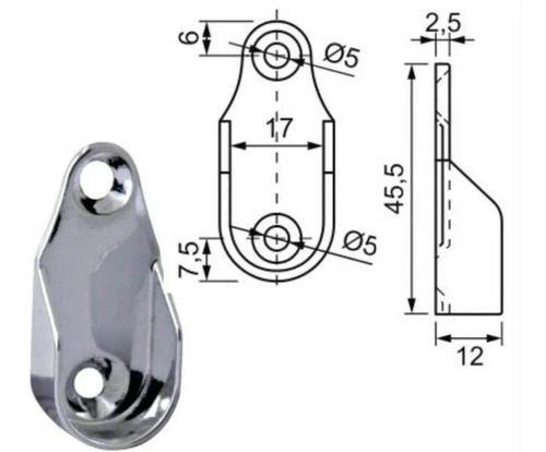 Imagem de Tubo Cabideiro 50cm Oval Arara Para Guarda Roupas