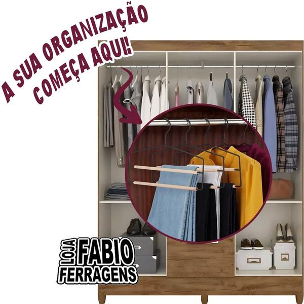 Imagem de Tubo Cabideiro Closet Expositor Guarda Roupa De 50cm Redondo