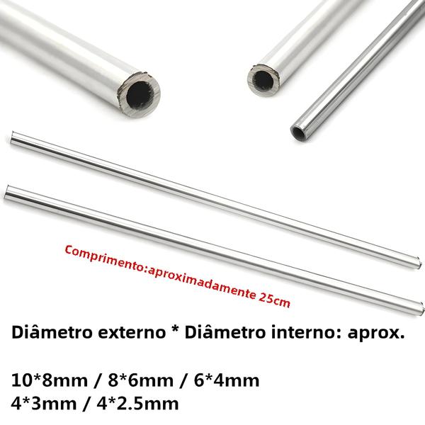 Imagem de Tubo Capilar De Aço Inoxidável 304 De 250 Mm 10 Mm 8 Mm 6 Mm 4 Mm 3 Mm 2,5 Mm Peças De Ferramentas