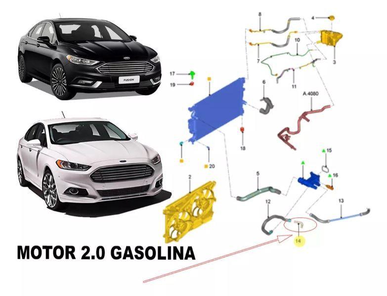 Imagem de Tubo Conexão Água Bloco Motor ECOSPORT 2015 2016 2017 2018 2019 2020 2021 DURATEC 2.0 1S7Z8597AK