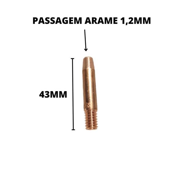 Imagem de Tubo contato curto 1,2mm tocha su315 su320 sumig c / 5 und