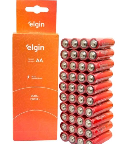 Imagem de Tubo de Pilhas Baterias Elgin 1,5v 2 Caixas. sendo 1 cx C/40 Unidades AA + 1 cx C/40 unidades AAA