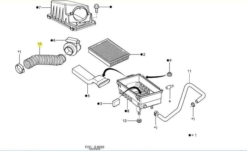 Imagem de Tubo de saida do filtro de ar ford focus 2000 a 2005