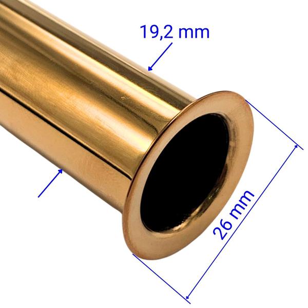 Imagem de Tubo entrada sifao lavatório deca 30cm red gold 4204052glrd