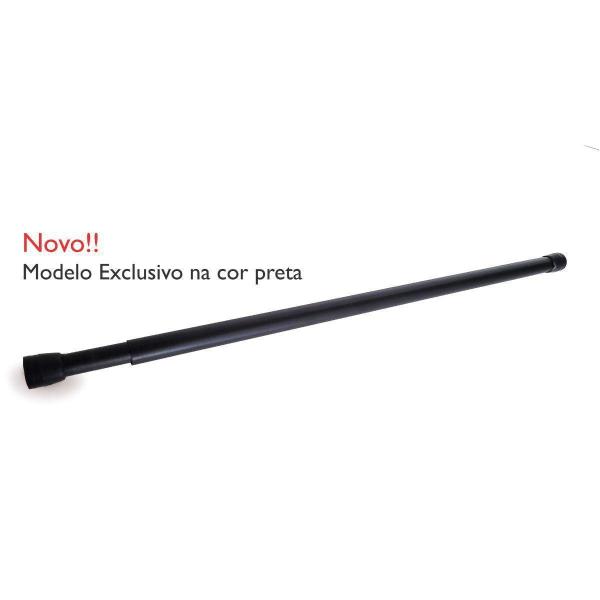 Imagem de Tubo Extensível Multiuso Preto Cortina Armário 60 A 90Cm