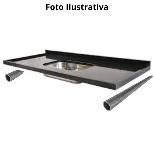 Imagem de Tubo Galvanizado 1/2 Com 40Cm Suporte Pia Lavatorio Bancada