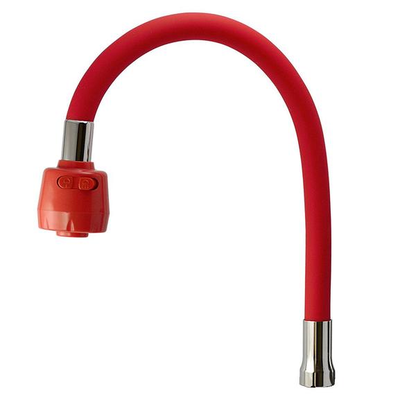 Tubo Gourmet Vermelho Duplo Jato Reposição Torneira Cozinha - Modelar Imagem de Tubo Gourmet Vermelho Duplo Jato Reposição Torneira Cozinha