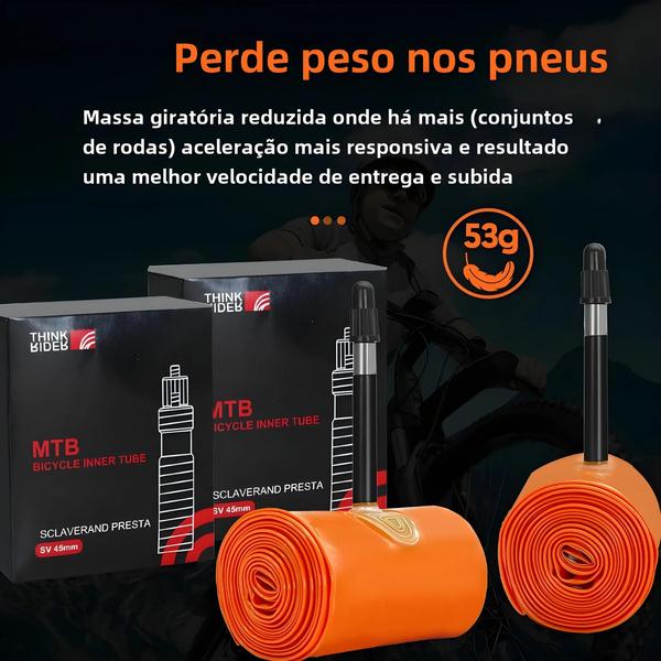 Imagem de Tubo Interno Ultraleve ThinkRider para Bicicleta - 26, 27,5 e 29 Polegadas - MTB TPU 45mm