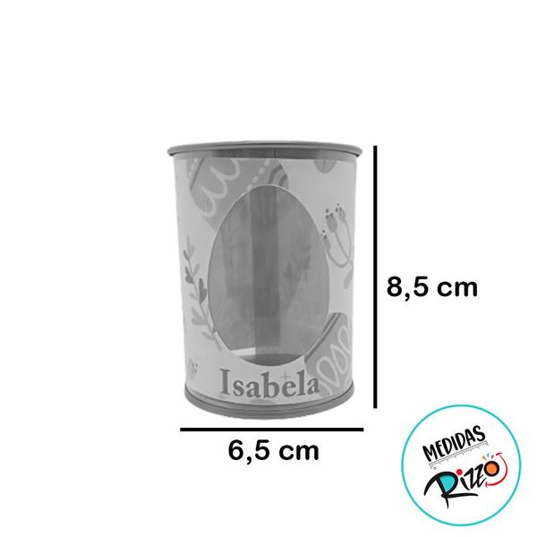 Imagem de Tubo Lata com Visor Ovo de Páscoa 8,5x6,3cm - Preto - 6 unidades - Rizzo