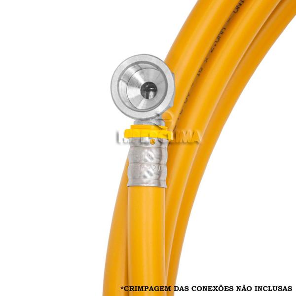 Imagem de Tubo Mangueira Pex Flex Amarelo UV 20MM de 10M Com Conexões - Druck Gás