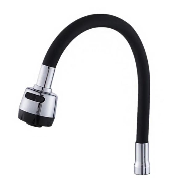 Tubo Para Reposição De Torneiras Gourmet Flexível Acabamento Emborrachado Preto - DFJN Imagem de Tubo Para Reposição De Torneiras Gourmet Flexível Acabamento Emborrachado Preto