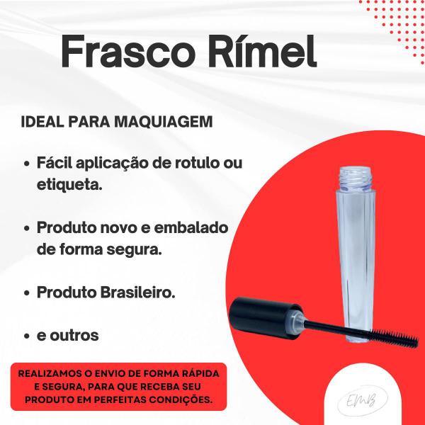 Imagem de Tubo Para Rímel Vazio Frasco 4ml Preto Ou Cristal - 100und