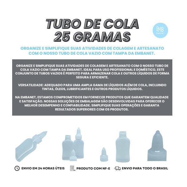 Imagem de Tubo Pequeno De Cola Escolar Vio 25 Gramas Com Tampa 5Und