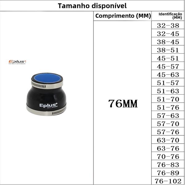 Imagem de Tubo Redutor Universal De Mangueira Trançada De Silicone Vermelho Para Intercooler De Carro Turbo