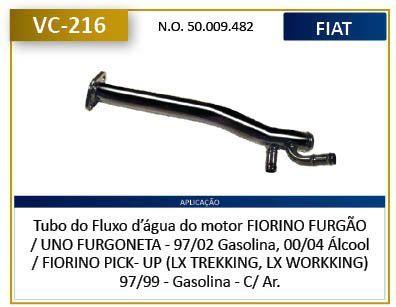 Imagem de Tubo refrigeracao - fiorino 1997 a 2004 / uno 1997 a 2004 - vc216