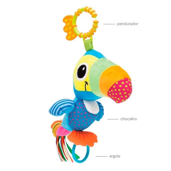 Imagem de Tucano Zuzu de Ativades Sensorial Texturizado Azul Infantil Buba