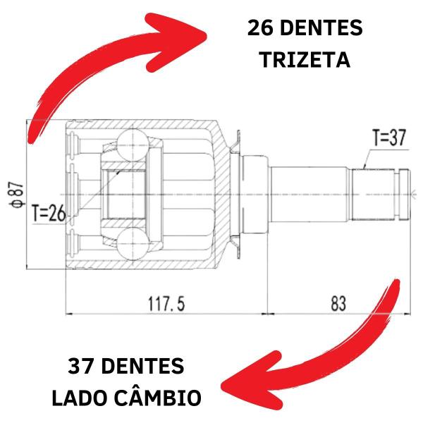 Imagem de Tulipa com trizeta direito ml320 1999 2000 2001 2002 2003 2004 2005 2006 2007 2008 2009 ml270 2004