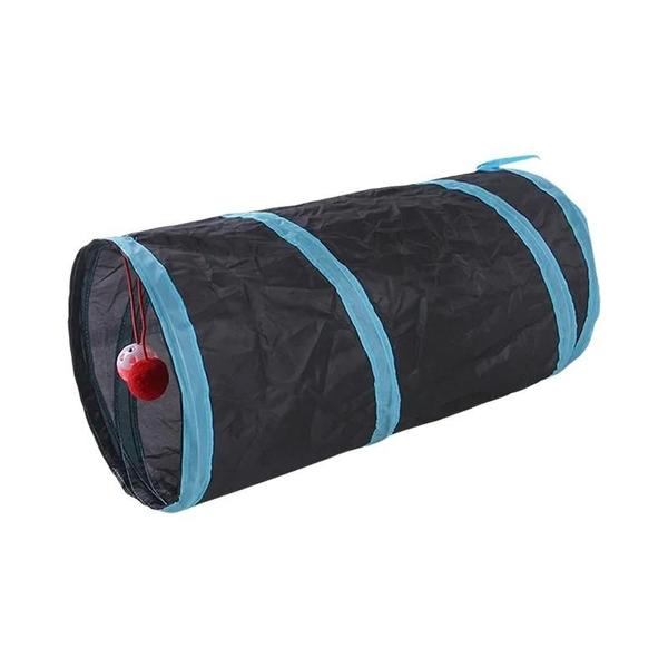 Túnel Dobrável Respirável para Gatos - Brinquedo Interativo para Animais de Estimação Imagem de Túnel Dobrável Respirável para Gatos - Brinquedo Interativo para Animais de Estimação