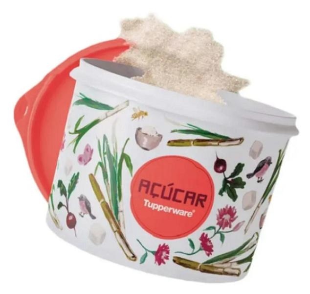 Imagem de Tupper Caixa Açúcar Floral 1.4kg Tupperware Original