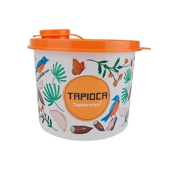 Imagem de Tupper redondinha com  bico dosador tapioca floral da tupperware 