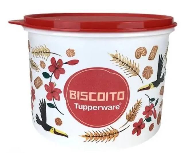 Imagem de Tupperware Caixa Biscoito 2,4L Floral 