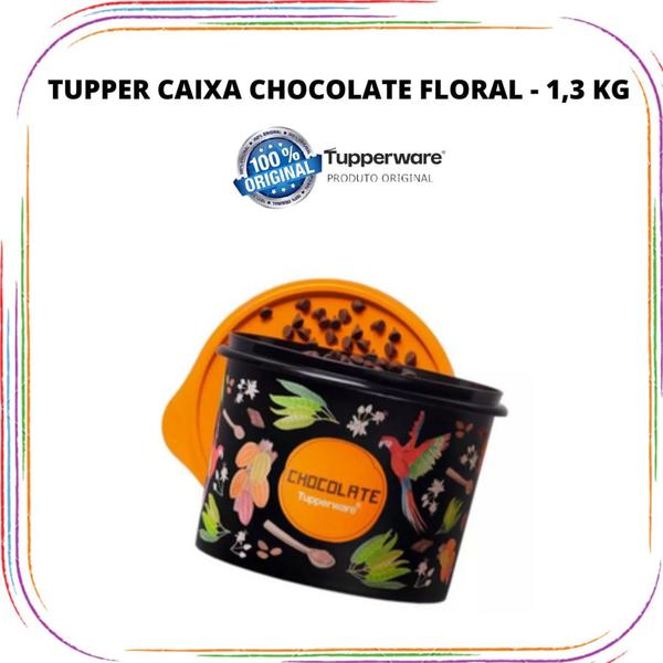 Imagem de Tupperware Caixa Chocolate Floral - 1,3 Kg