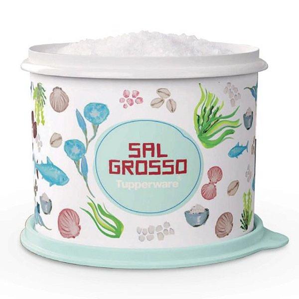 Imagem de Tupperware Caixa Sal Grosso Floral 1 kg