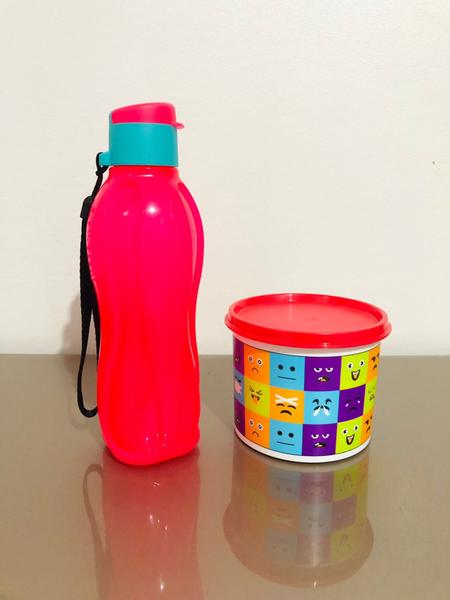 Imagem de Tupperware Eco Tupper 500ml Neon + Redondinha Carinha