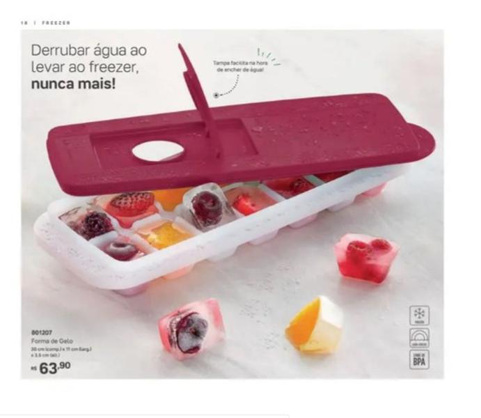 Tupperware - Forma De Gelo Cubos Com Tampa Imagem de Tupperware - Forma De Gelo Cubos Com Tampa